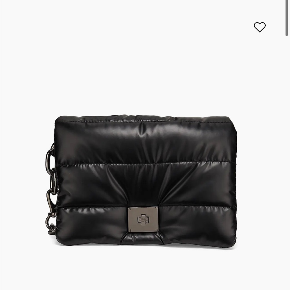 Rolyn Padded Quilted Crossbody Bag in Black with 2 removeable straps and pouch